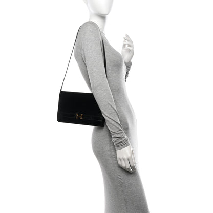 Hermes Box Annie Clutch Shoulder Bag Black 2 of 13