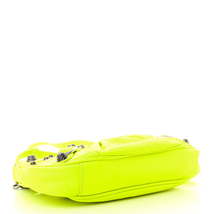 Balenciaga Agneau Arena Le Cagole Mini Purse With Chain Lime 4 of 10