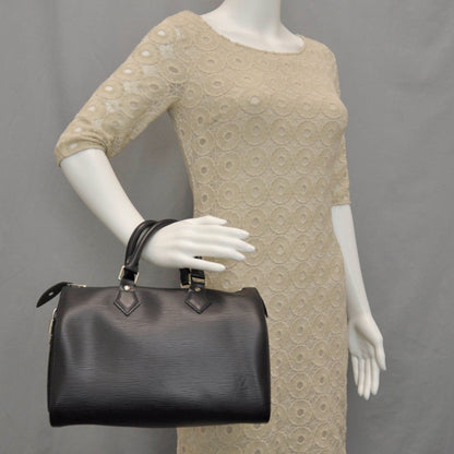Louis Vuitton Epi Speedy 25 Black 2 of 8