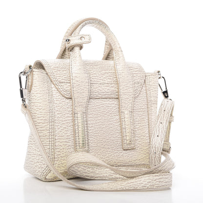 3.1 Phillip Lim Shark Embossed Textured Calfskin Mini Pashli Satchel Ivory Dove 3 of 8