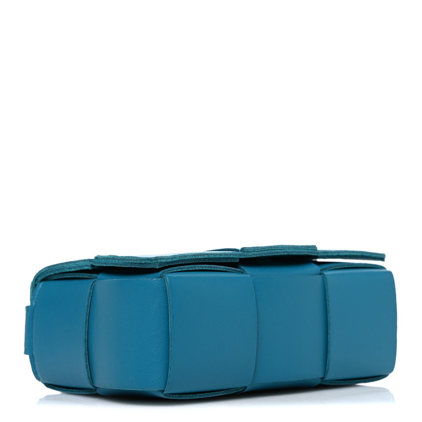 Lambskin Maxi Intreccio Candy Cassette Crossbody Bag Petrol Blue