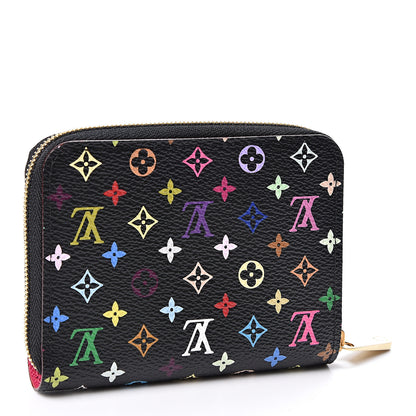 Louis Vuitton Monogram Multicolor Zippy Coin Purse Black Grenade 2 of 9