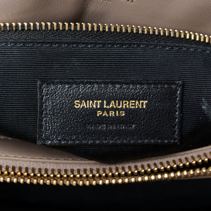 Saint Laurent Calfskin Y Quilted Monogram Medium Loulou Chain Satchel Greyish Brown 7 of 11