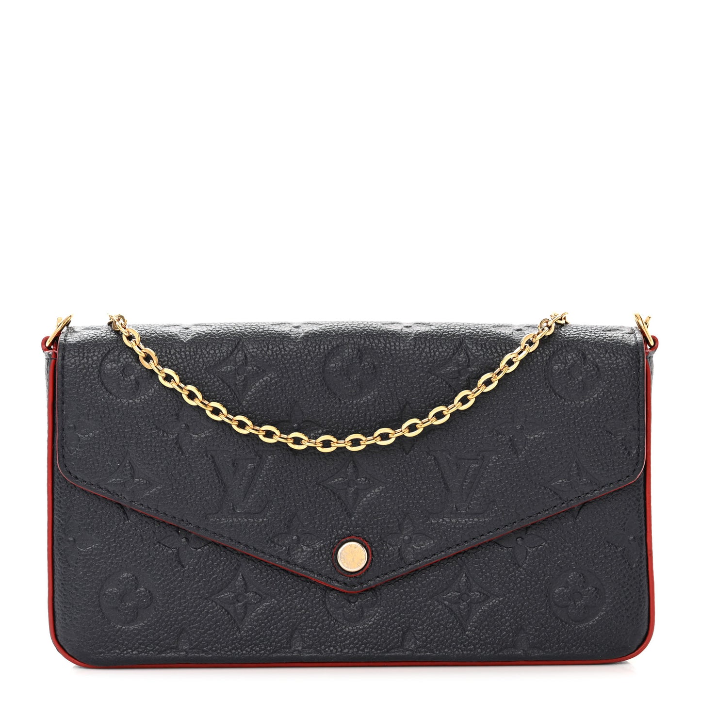 Empreinte Pochette Felicie Chain Wallet Marine Rouge