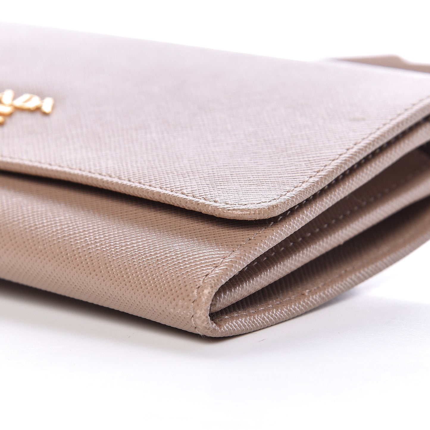 Saffiano Metal Flap Wallet with Strap Cammeo