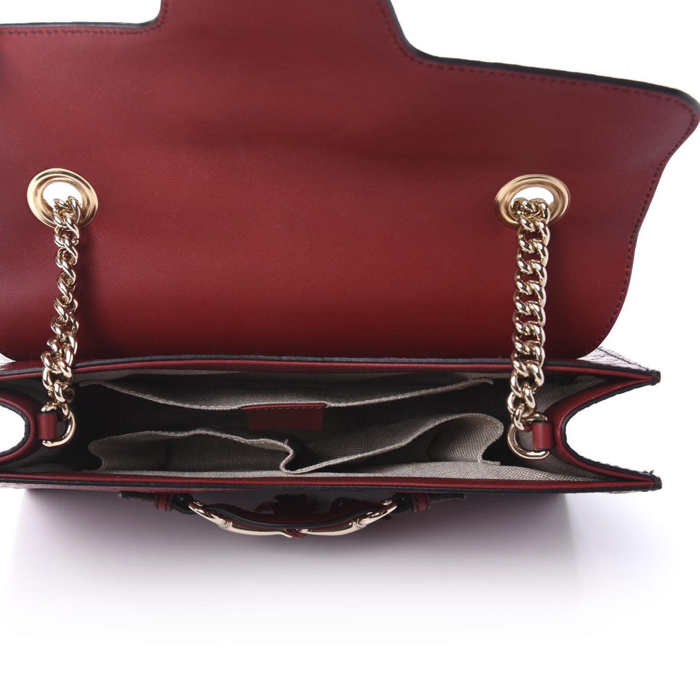 Microguccissima Medium Emily Chain Shoulder Bag Red