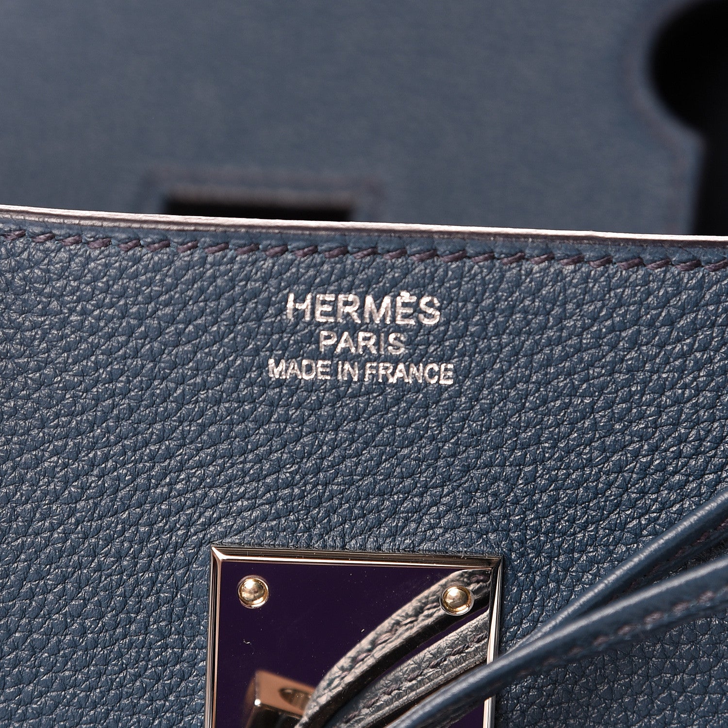 Hermes Togo HAC Endless Road Birkin 50 Bleu de Prusse 7 of 11