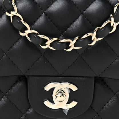 Chanel Lambskin Quilted Mini Square Flap Black 7 of 16