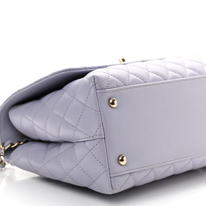 Chanel Caviar Quilted Small Coco Handle Flap Light Purple 9 of 12