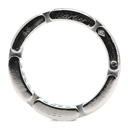 Cartier 18K White Gold Diamond Maillon Panthere 3 Half Rows Paved Ring 47 4 4 of 5