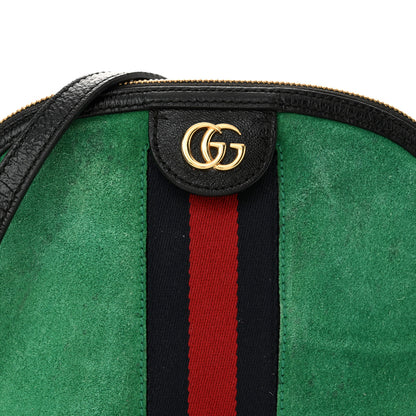 Gucci Suede Patent GG Web Small Ophidia Dome Shoulder Bag New Shamarock Black 8 of 16
