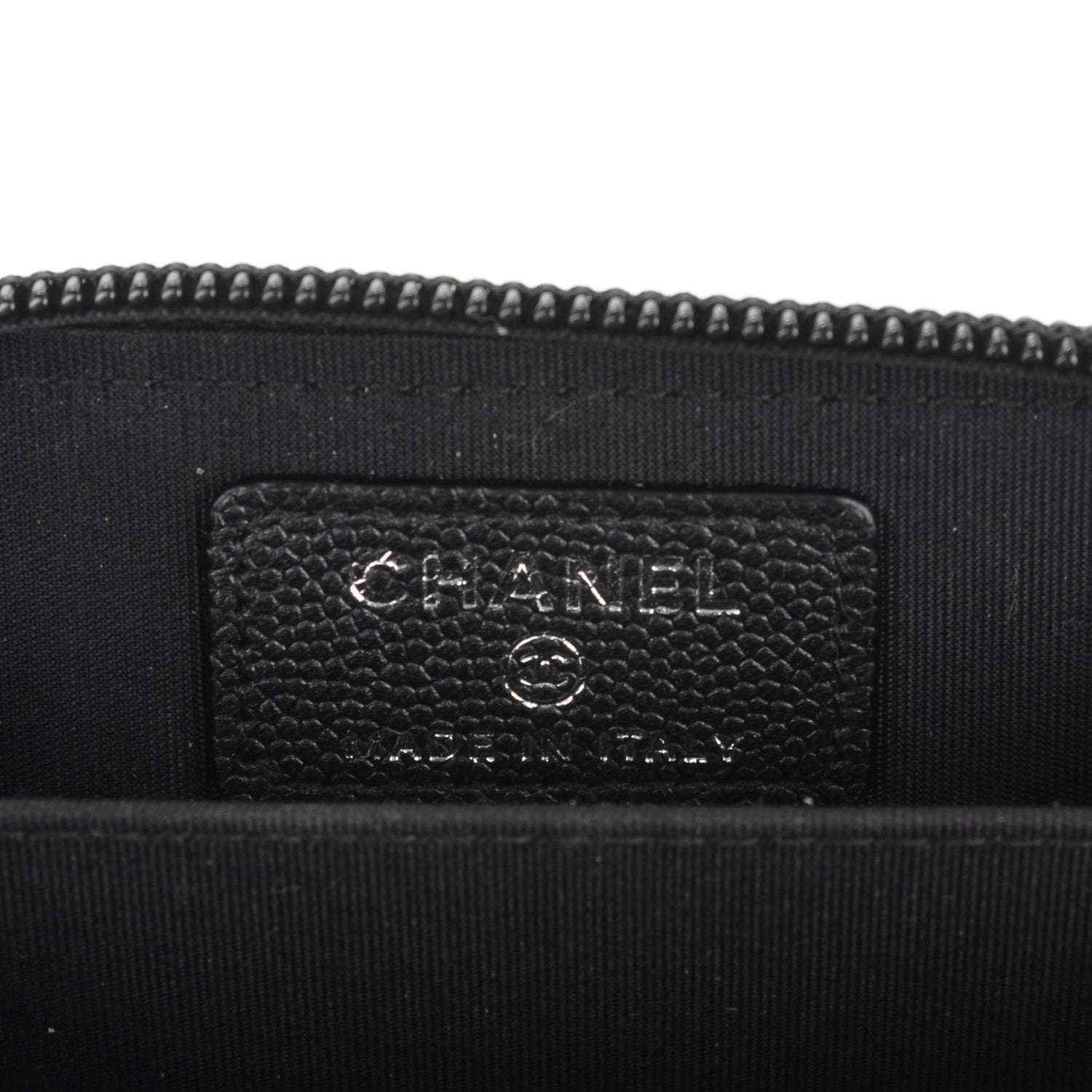 Chanel Caviar Quilted Boy Zip Around Coin Purse Wallet So Black 6 of 7