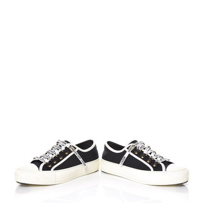 Christian Dior Canvas Walk'n Dior Low Top Sneakers 38.5 Black White 6 of 16