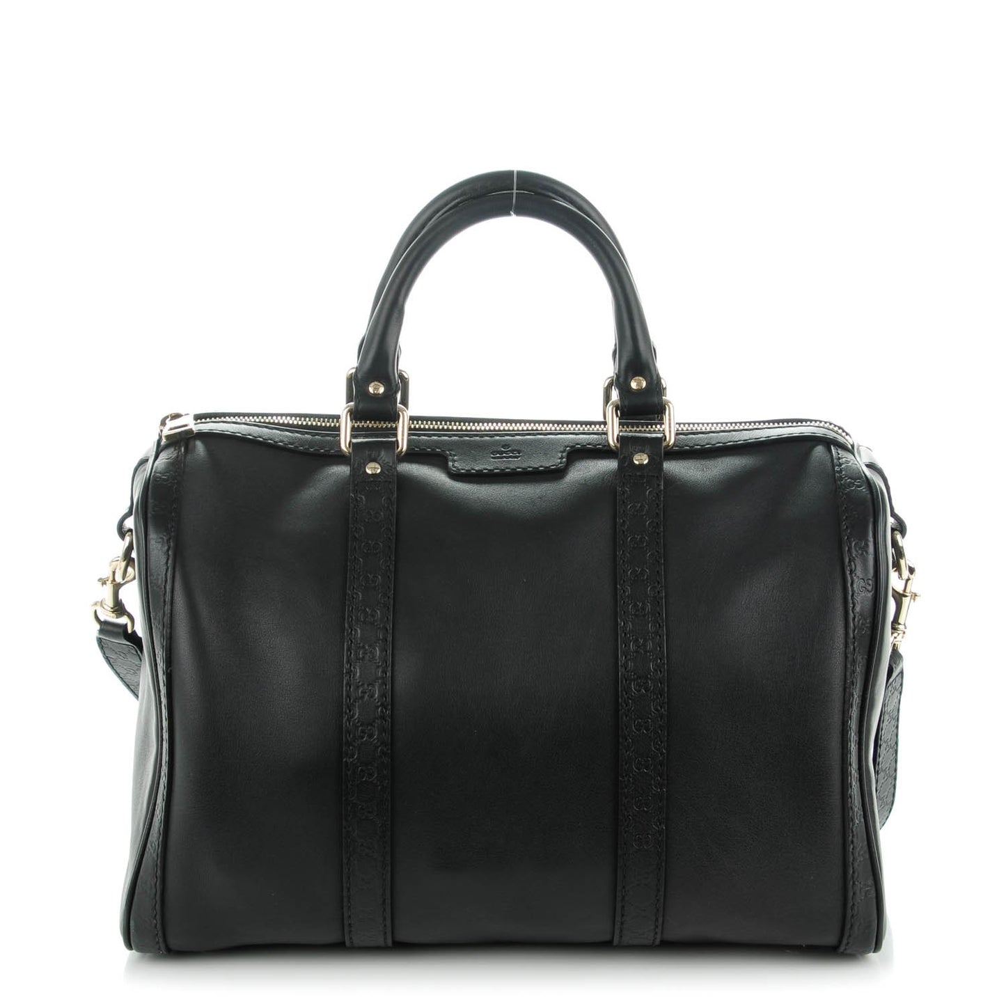 Calfskin Microguccissima Trim Medium Boston Black