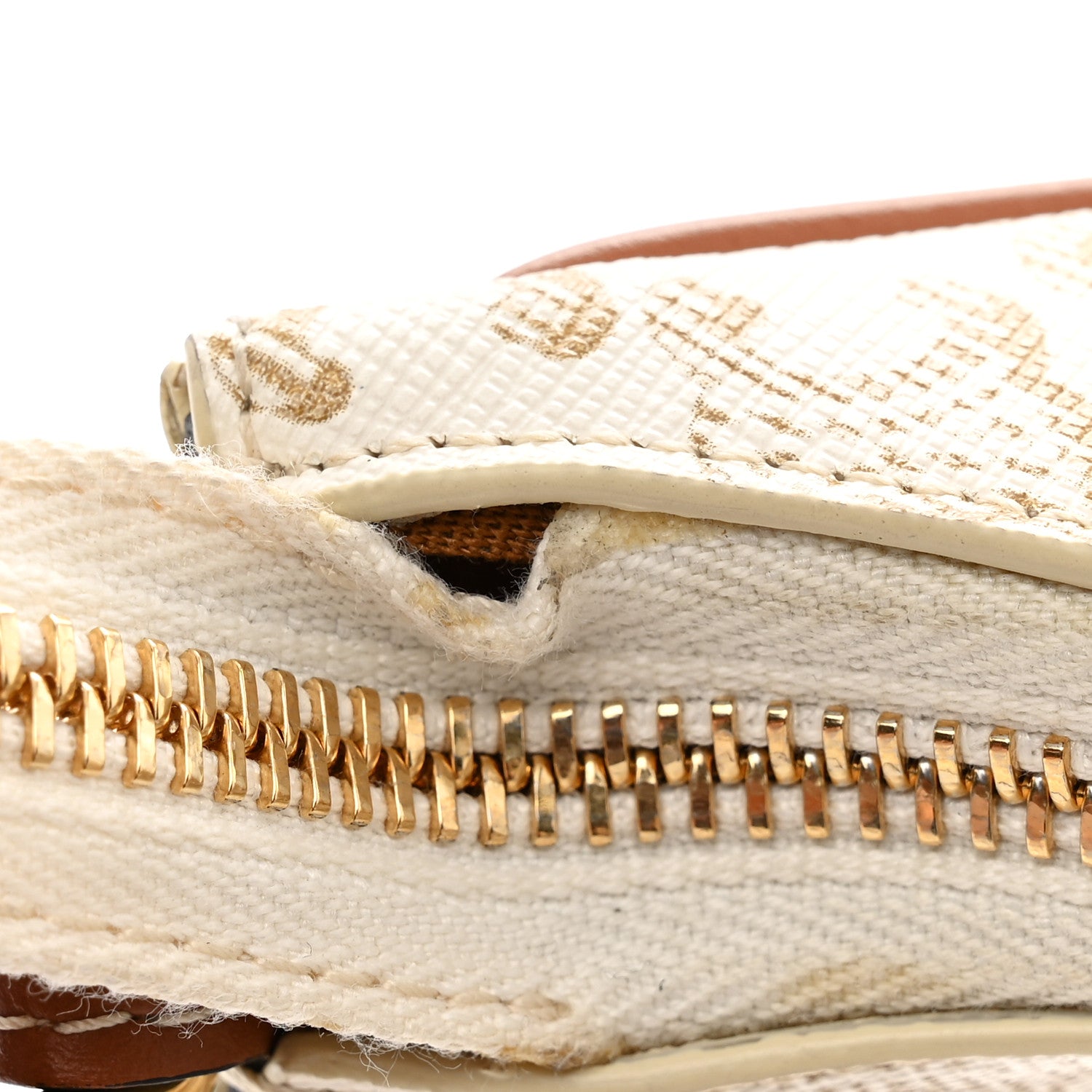 Celine Canvas Calfskin Ava Triomphe Shoulder Bag White 11 of 12
