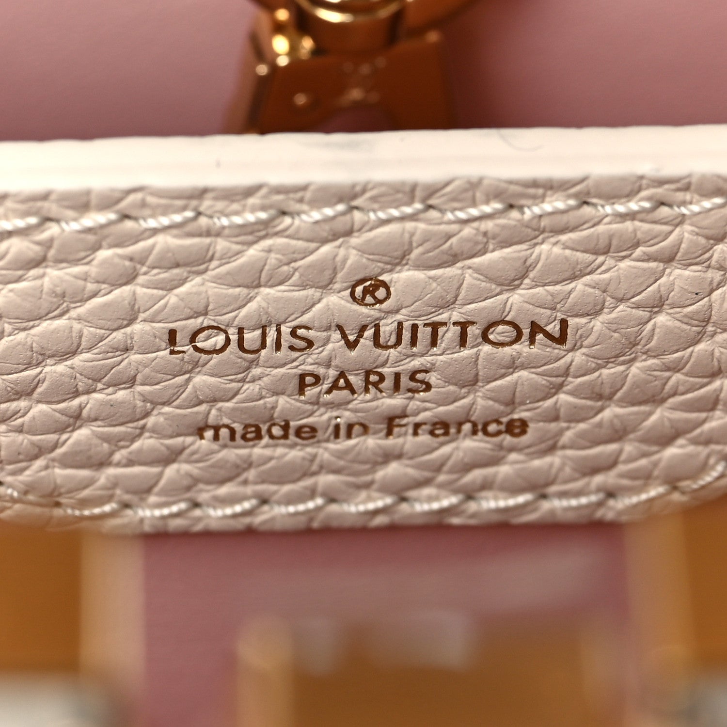Louis Vuitton Taurillon Gelato Capucines BB Tonal Vanilla Beige 5 of 7