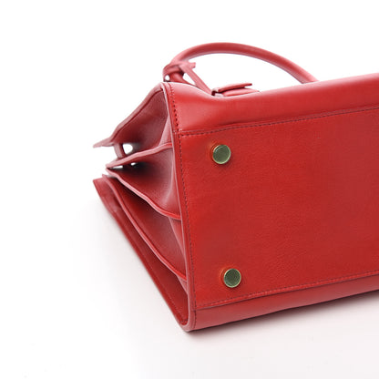 Saint Laurent Calfskin Small Sac De Jour Lipstick Red 7 of 10