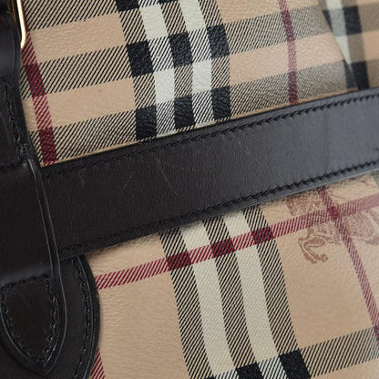 Burberry Haymarket Check Medium Golderton Tote Chocolate 12 of 18