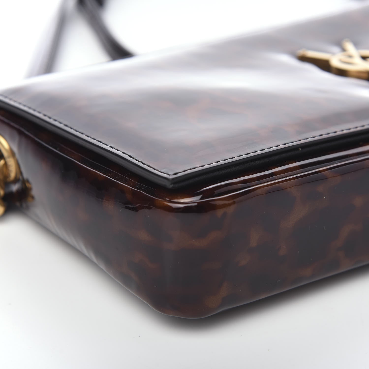 Saint Laurent Patent Monogram Tassel Kate 99 Tortoise 5 of 9