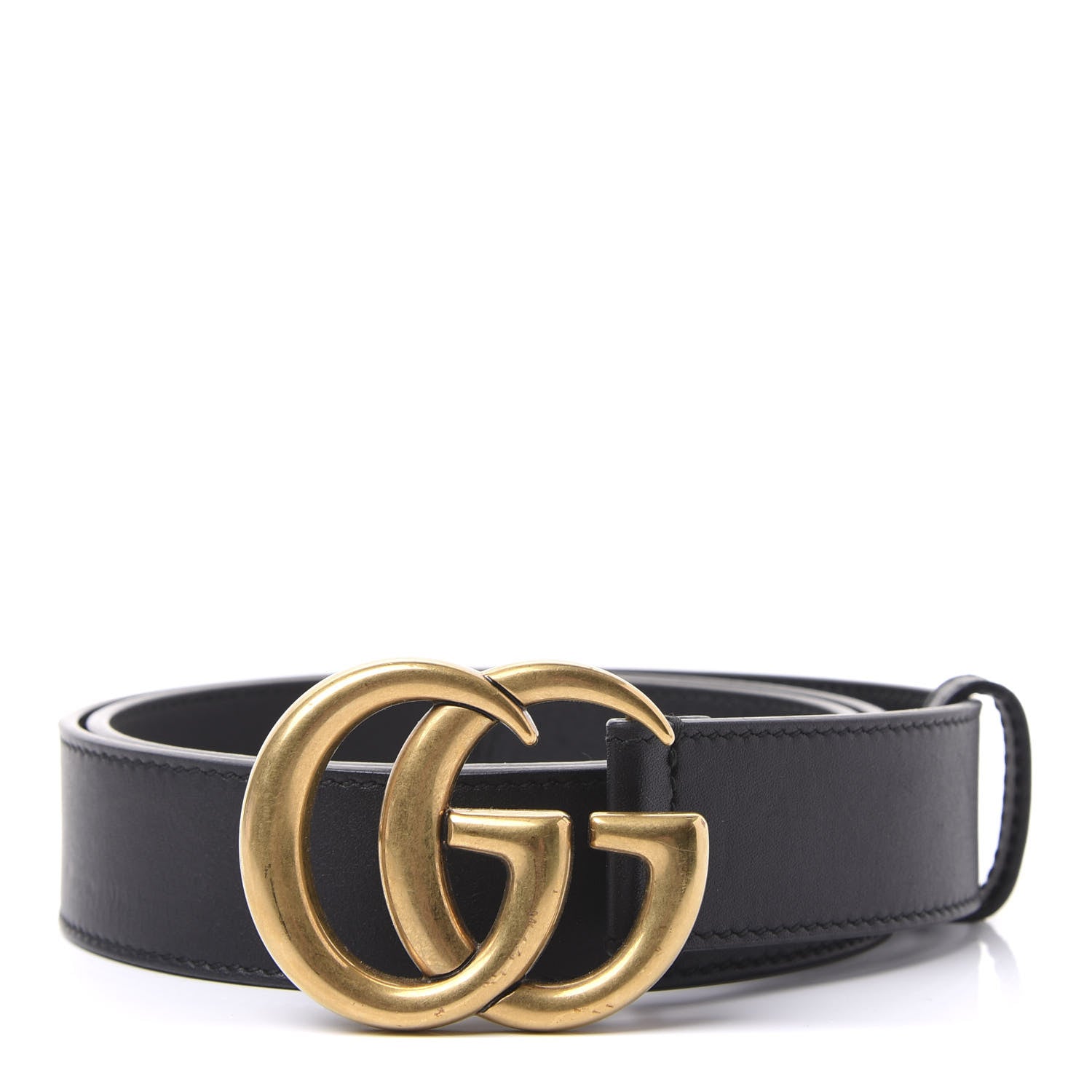 Gucci Calfskin Double G 30mm Belt 80 32 Black 1 of 6