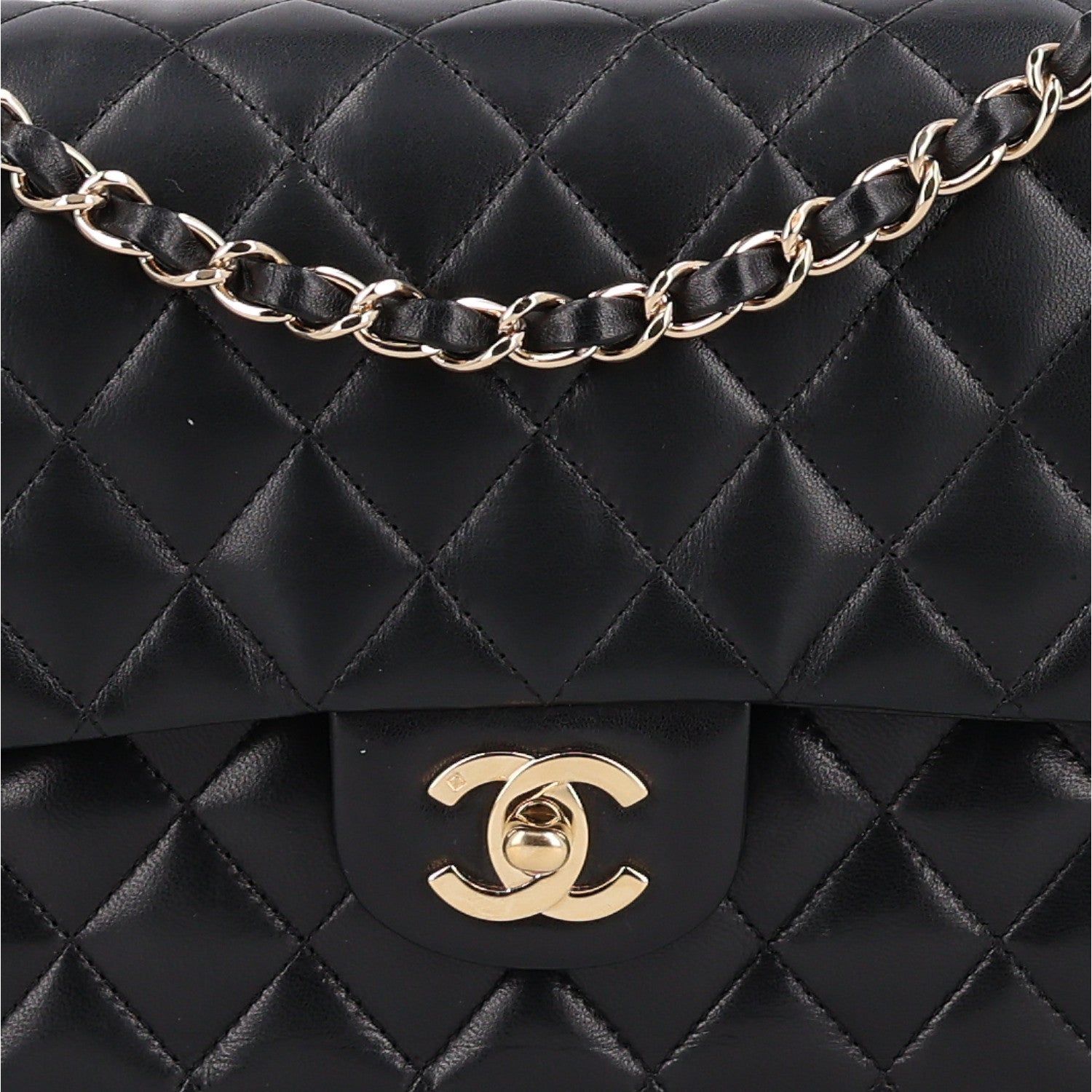 Chanel Lambskin Quilted Medium Double Flap Black 9 of 11