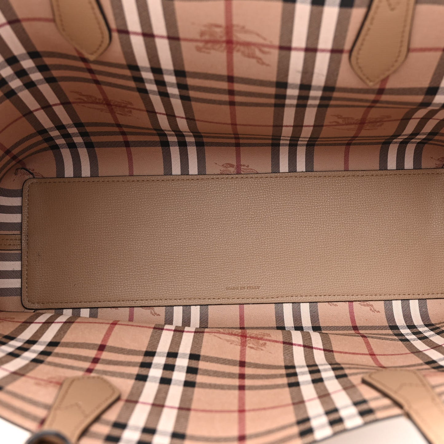 Grainy Calfskin Haymarket Check Medium Reversible Tote Camel