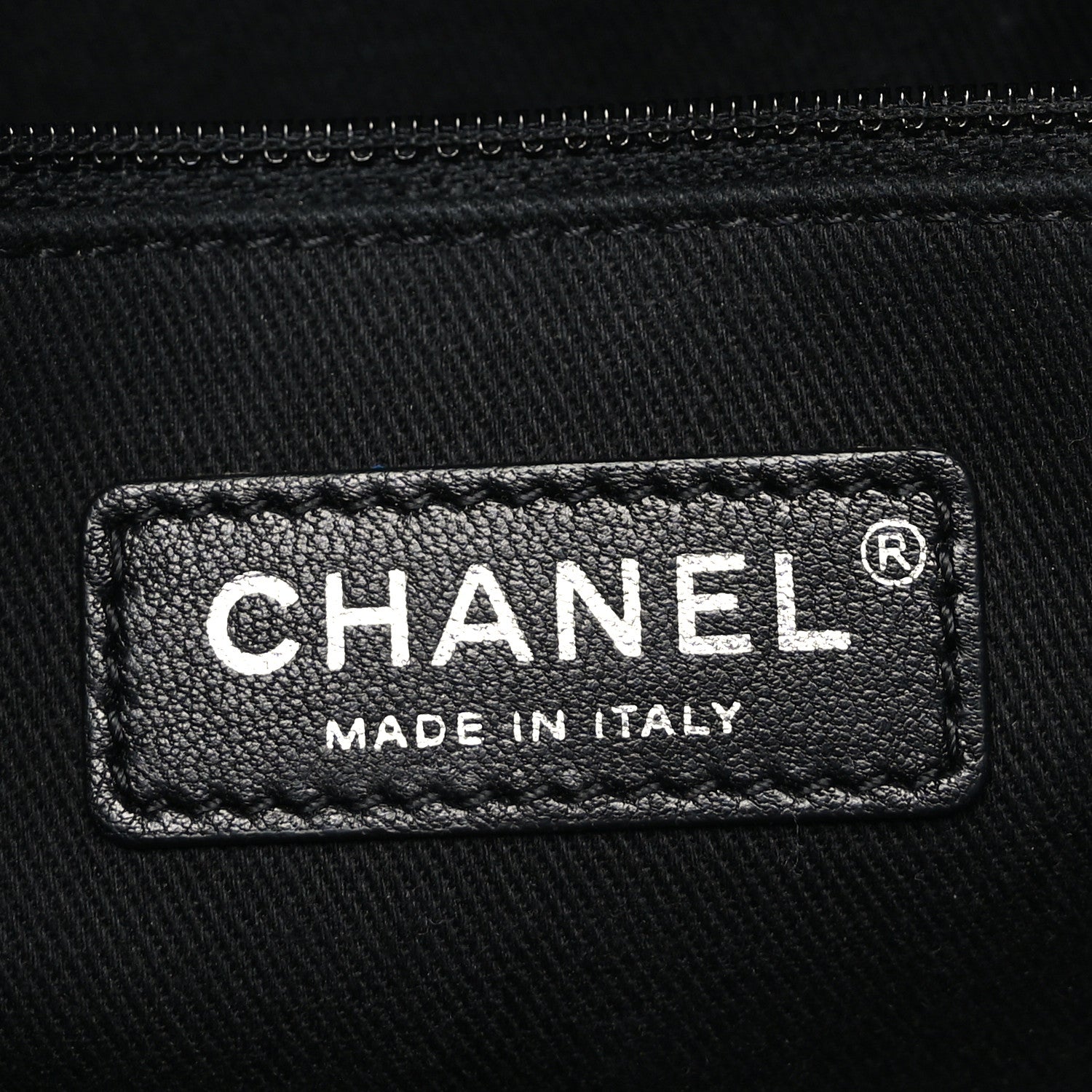 Chanel Canvas Rubber Airlines Large Zip Shopping Tote Black White Red 7 of 11