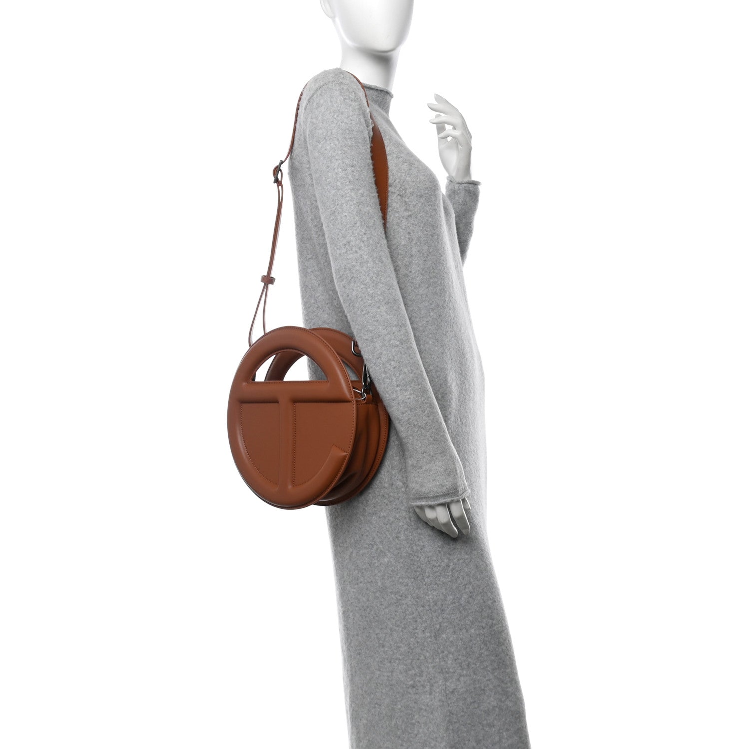 Telfar Vegan Leather Round Circle Bag Tan 2 of 11