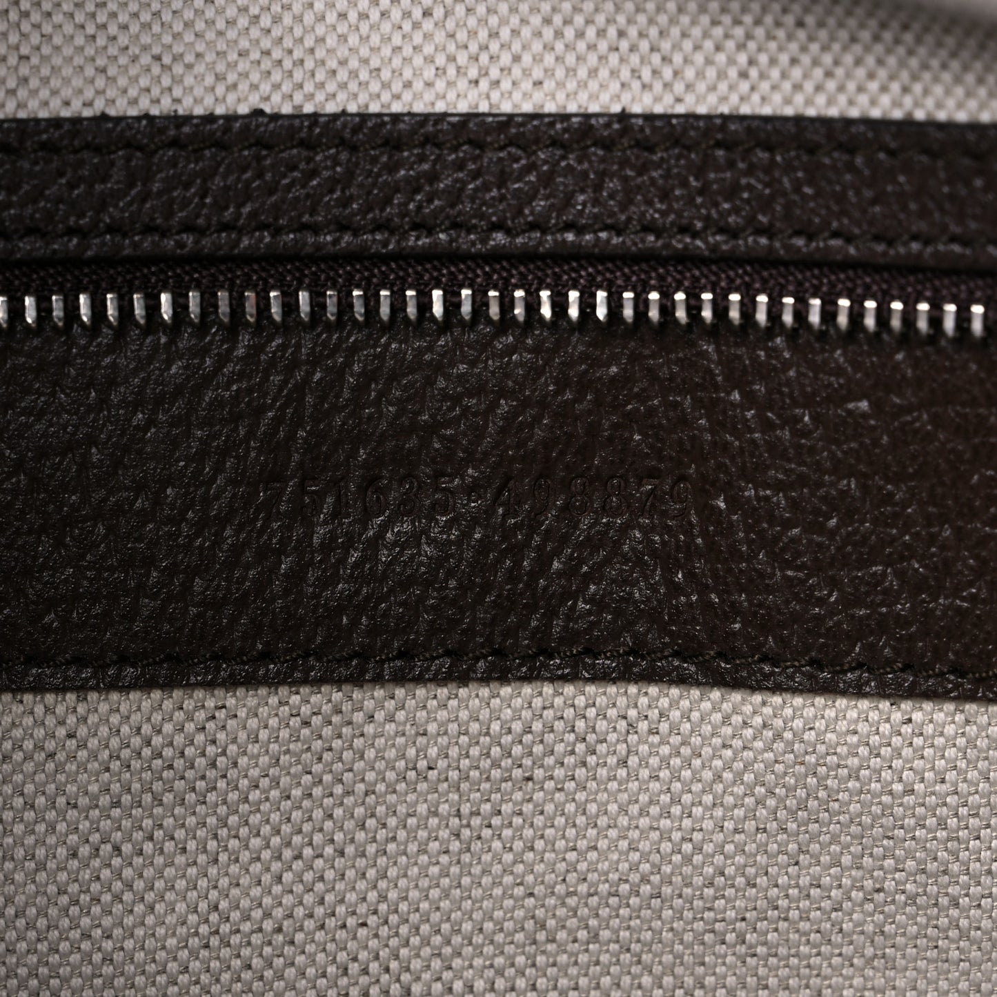 GG Supreme Monogram Textured Calfskin Web Large Attache Messenger Bag Beige Ebony New Acero