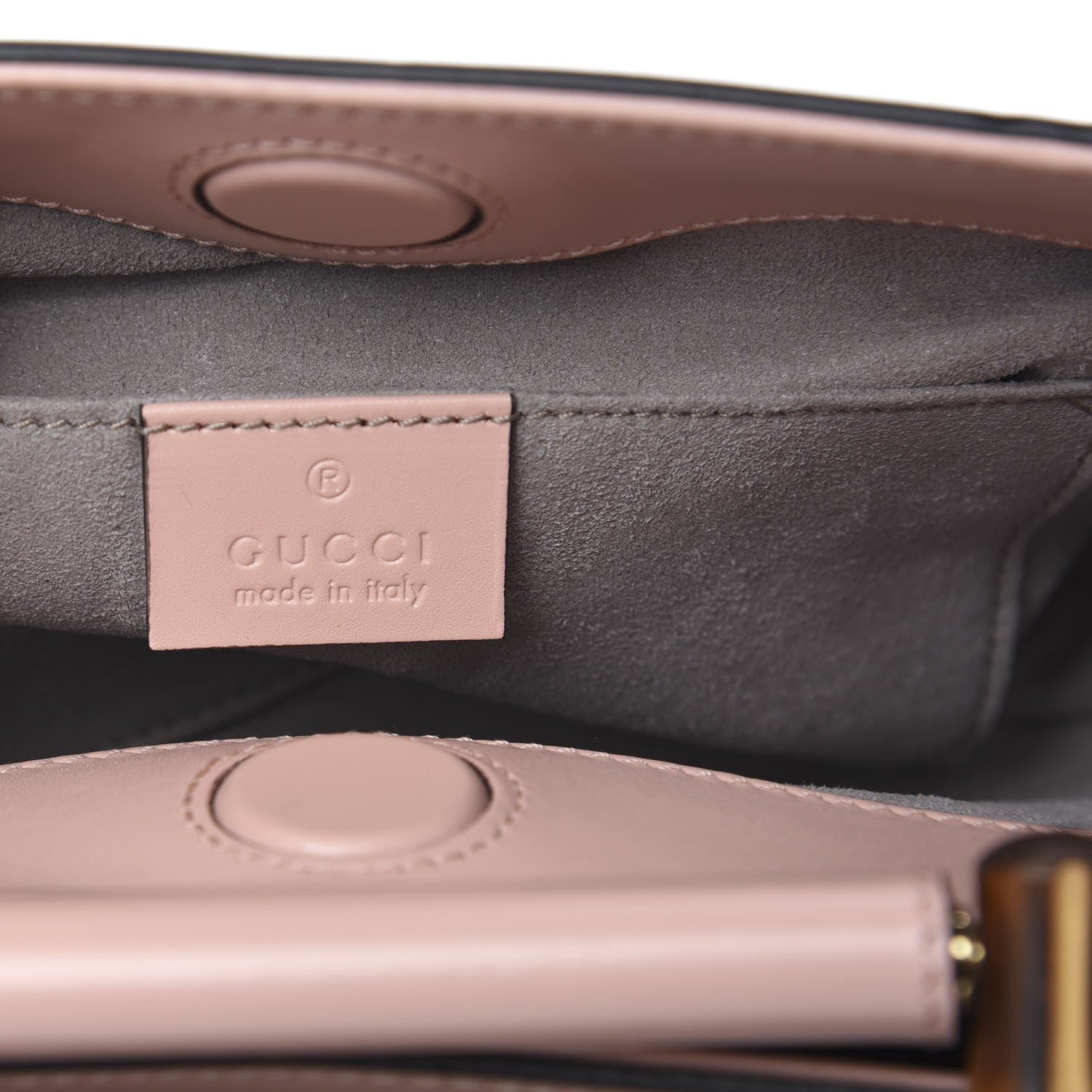 Gucci Nappa Bamboo Web Mini Nymphaea Top Handle Bag Perfect Pink Mystic White 6 of 10