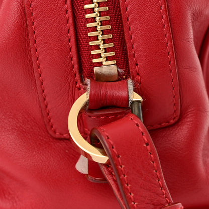 Salvatore Ferragamo Calfskin Gancini Shoulder Bag Red 10 of 11