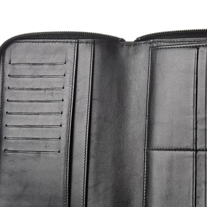 Chanel Lambskin Camellia Embossed Zip Around Organizer Wallet Black 11 of 11