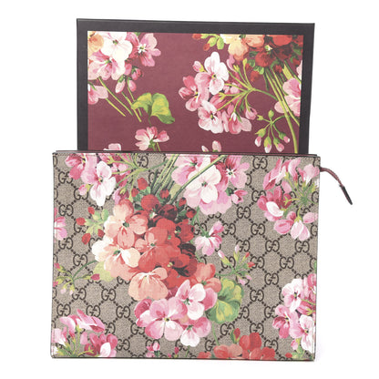 Gucci GG Supreme Monogram Blooms Large Cosmetic Case Beige Multicolor Dry Rose 8 of 8