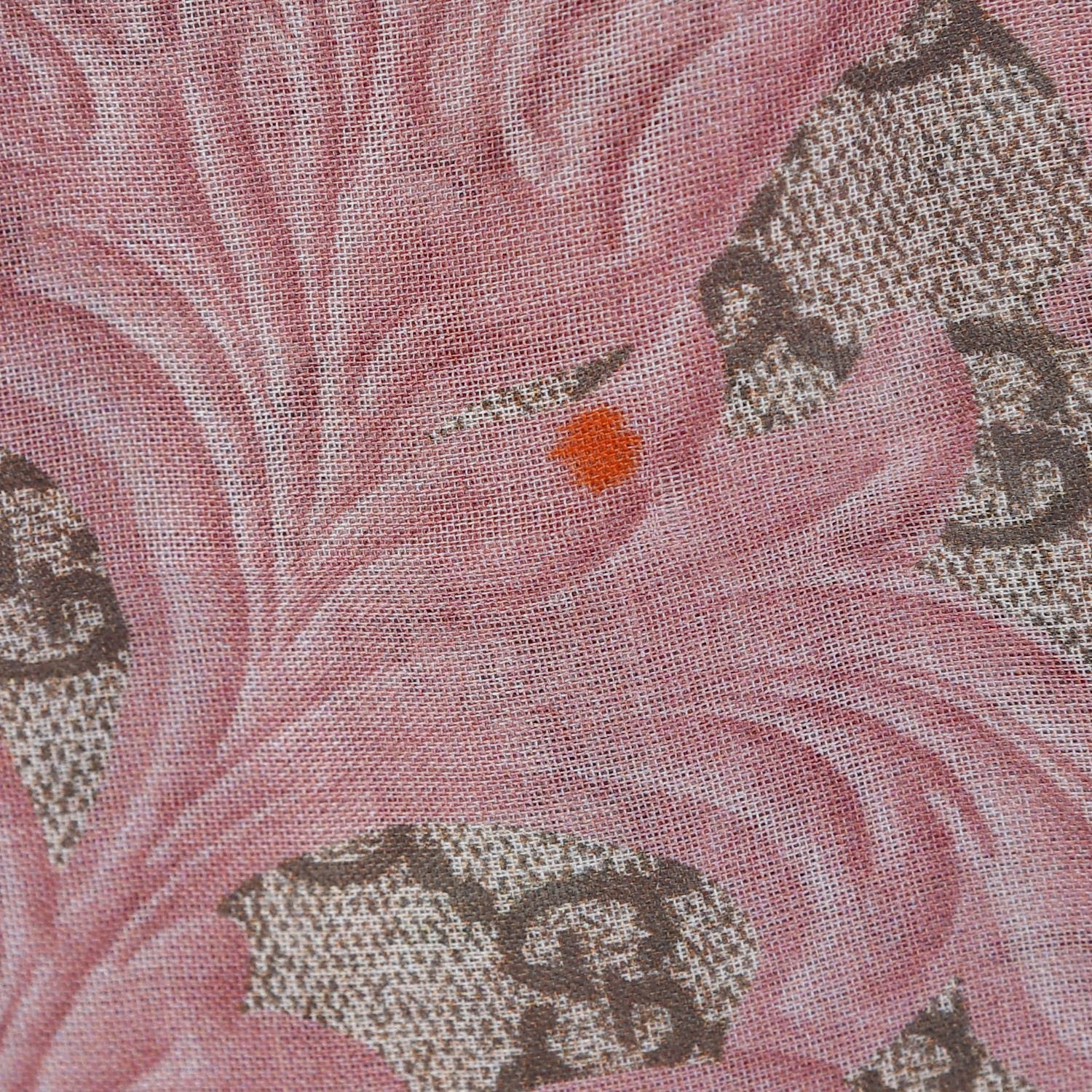 Gucci Modal Silk GG Monogram Big Arabesque Shawl Beige Pink 6 of 6