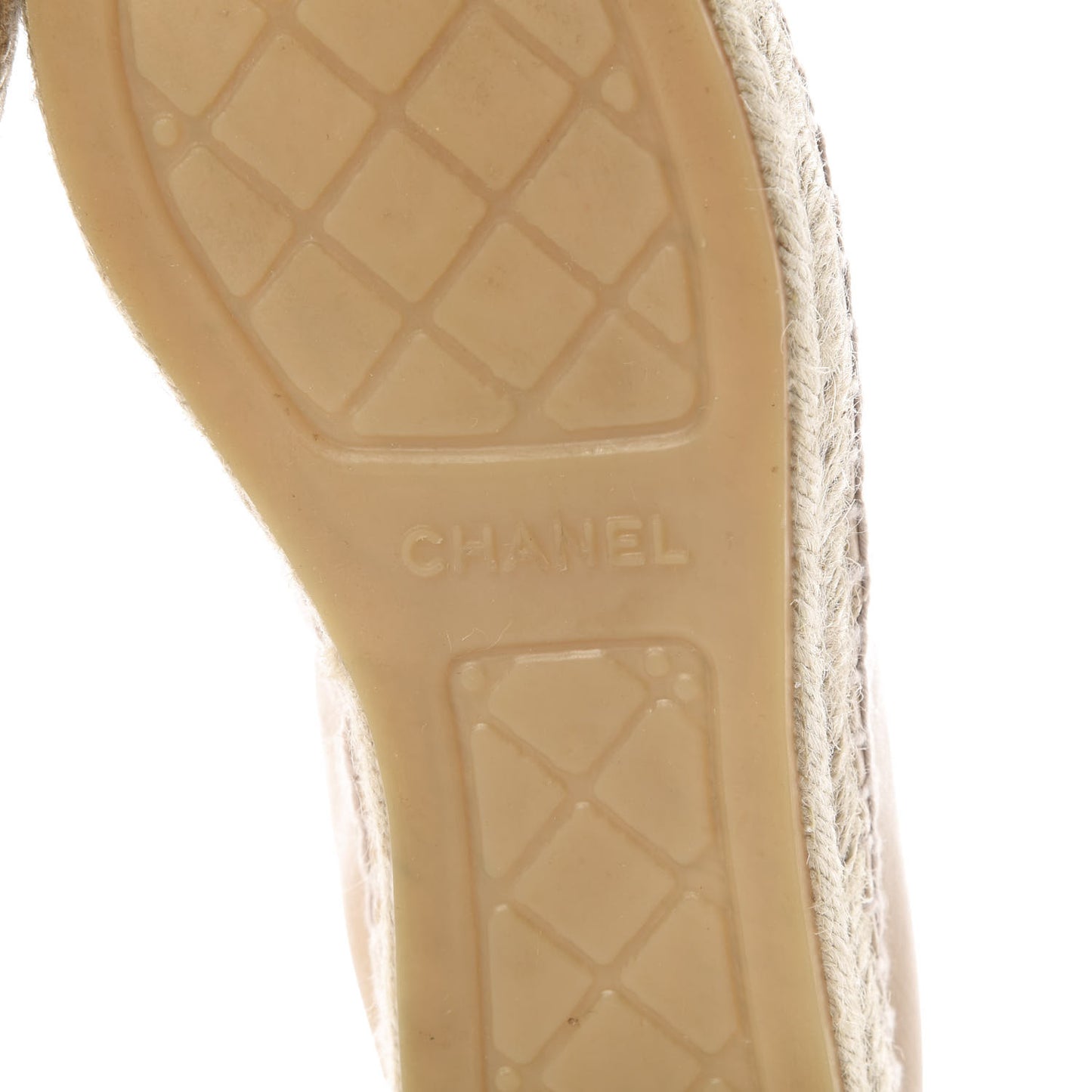 Lambskin CC Espadrilles 39 Beige Black