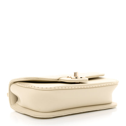 Chanel Caviar Quilted Mini Studded Flap White 4 of 13