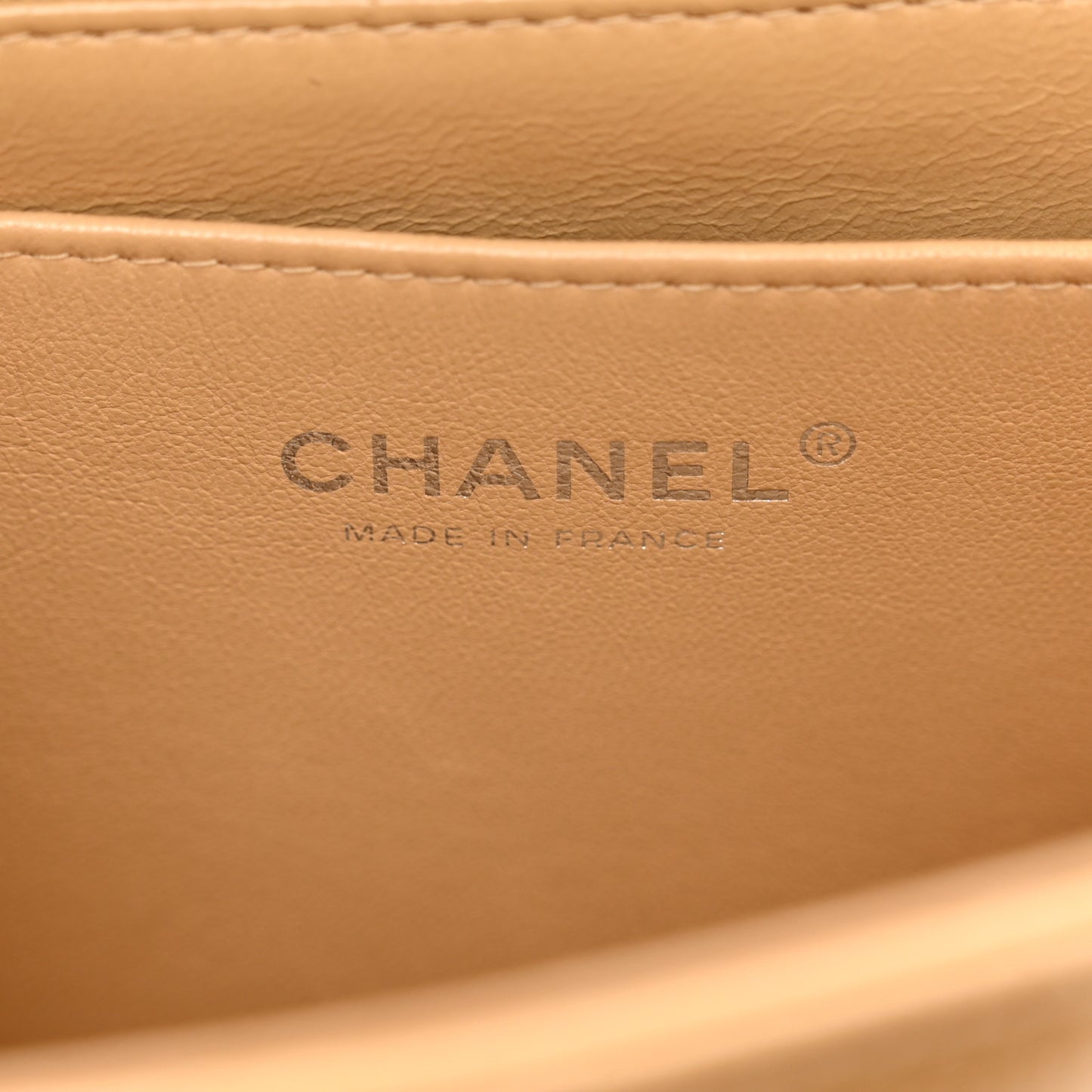 Caviar Quilted XL Jumbo Single Flap Beige