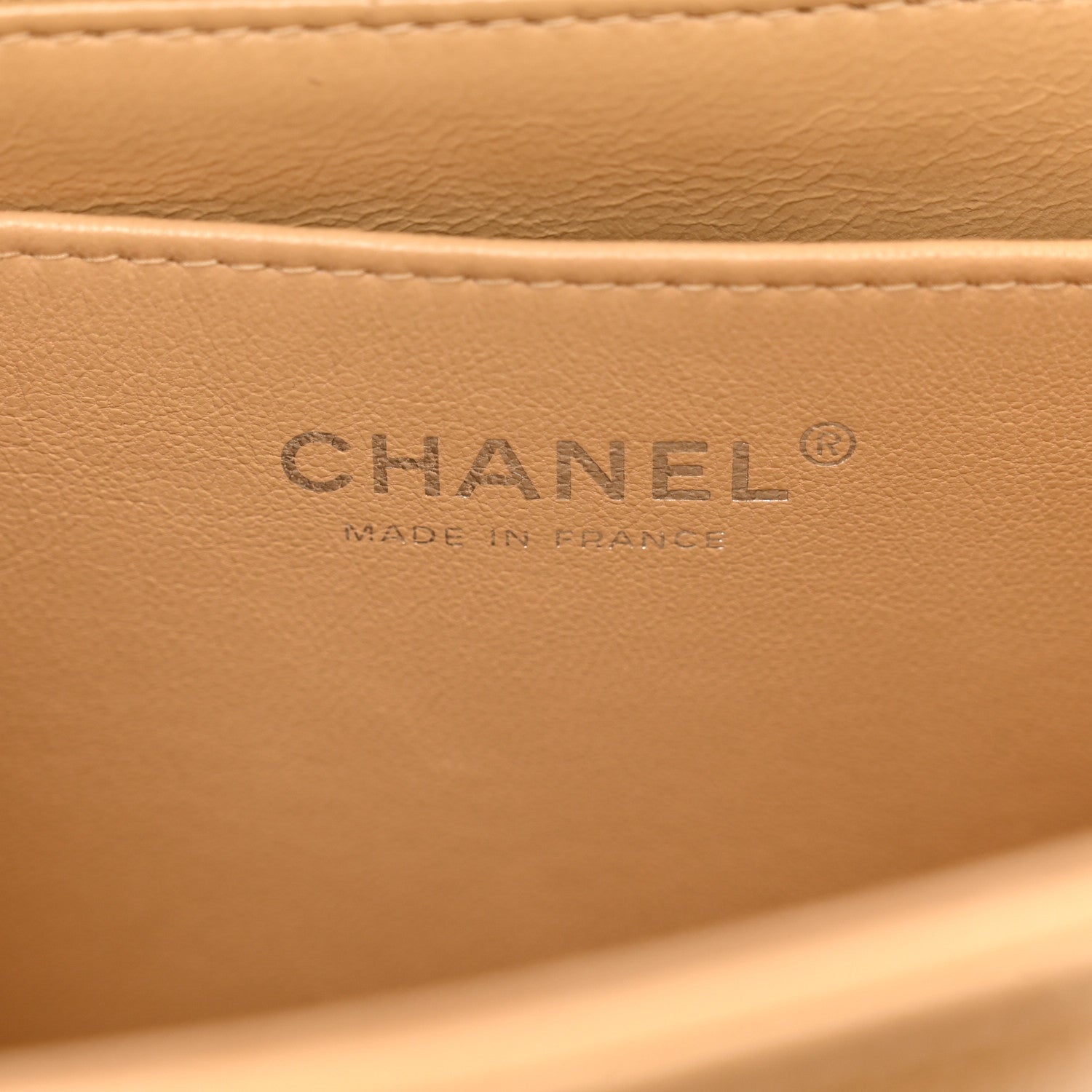 Chanel Caviar Quilted XL Jumbo Single Flap Beige 7 of 10