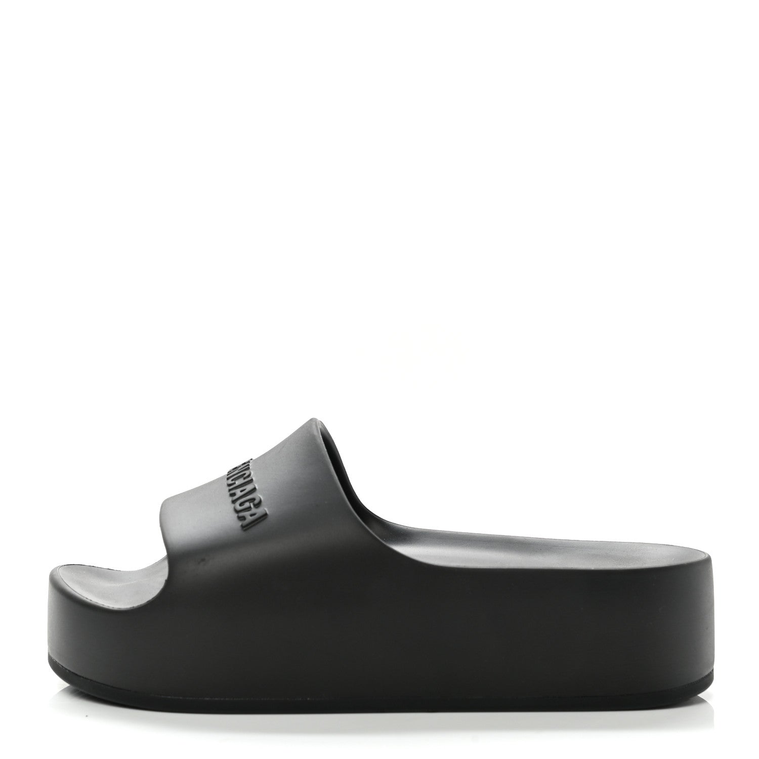 Balenciaga Rubber Chunky Slide Sandals 37 Black 1 of 8