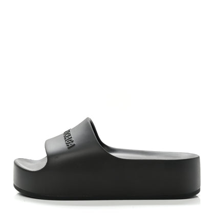 Balenciaga Rubber Chunky Slide Sandals 37 Black 1 of 8