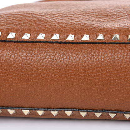 Valentino Garavani Pebbled Calfskin Large Rockstud Flip-Lock Messenger Bag Light Cuir 7 of 12