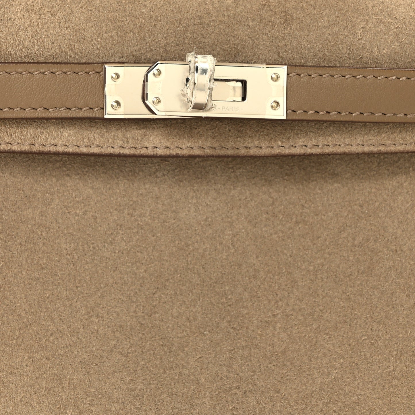 Veau Grizzly Mouton Shearling Swift Teddy Mini Kelly 20 Gris Caillou Ecru Etoupe