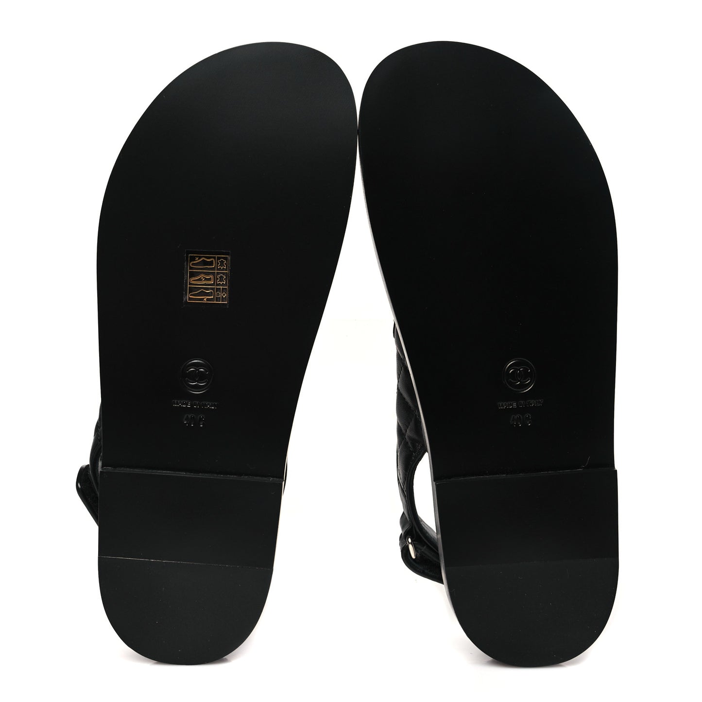 Lambskin Velcro Dad Sandals 40 Black