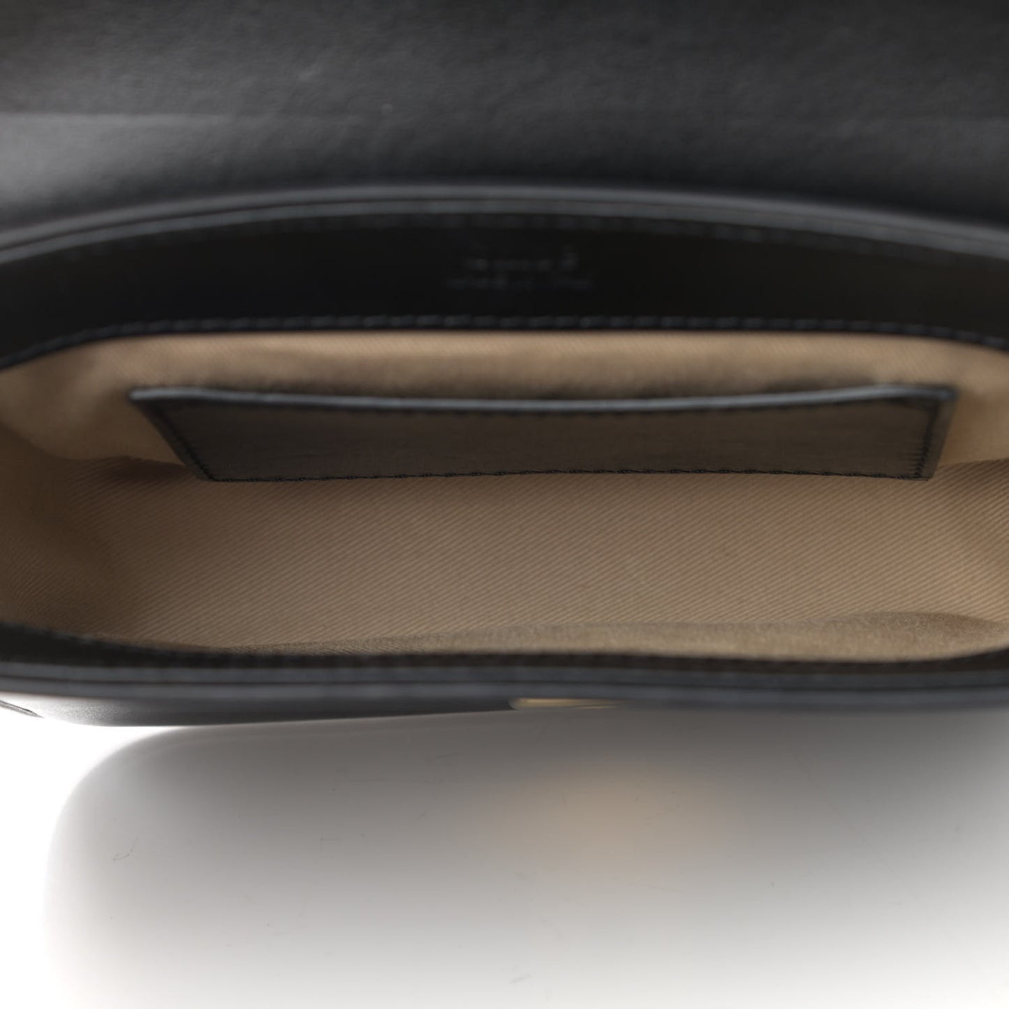 Shiny Calfskin Suede Mini C Double Carry Black