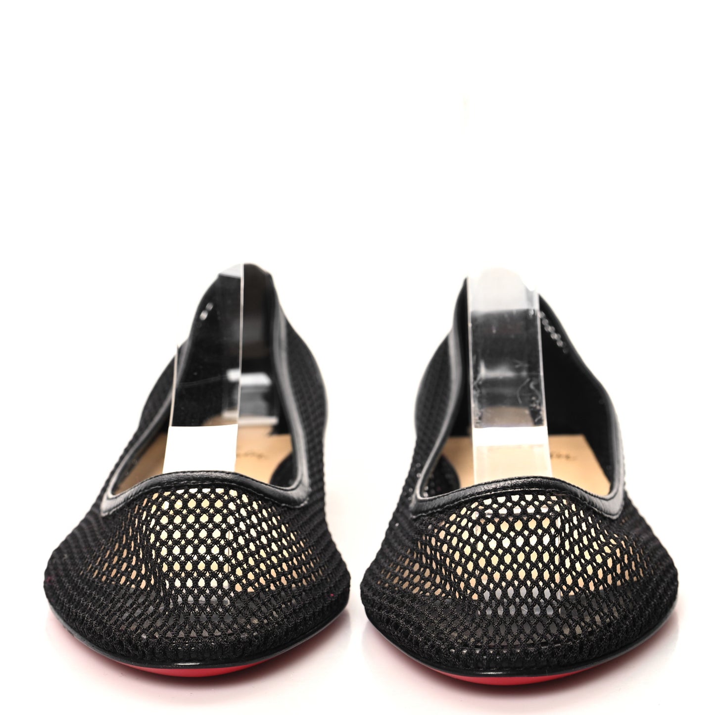 Mesh Calfskin Filomena Flats 37 Black