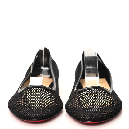 Christian Louboutin Mesh Calfskin Filomena Flats 37 Black 2 of 7