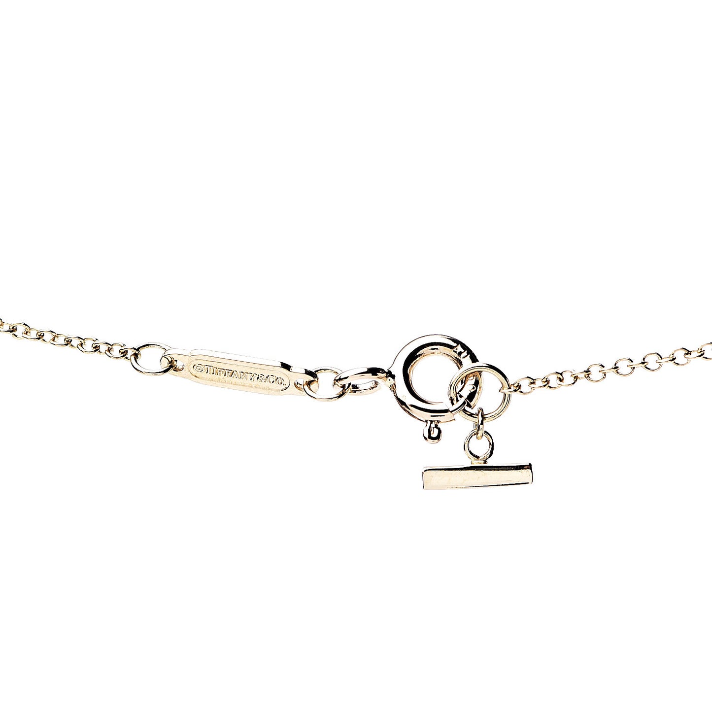 18K Yellow Gold Large T Smile Pendant Necklace