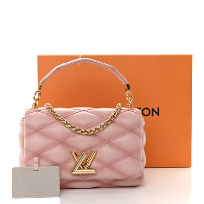 Louis Vuitton Lambskin Malletage Top Handle GO-14 MM Rosabella 10 of 10