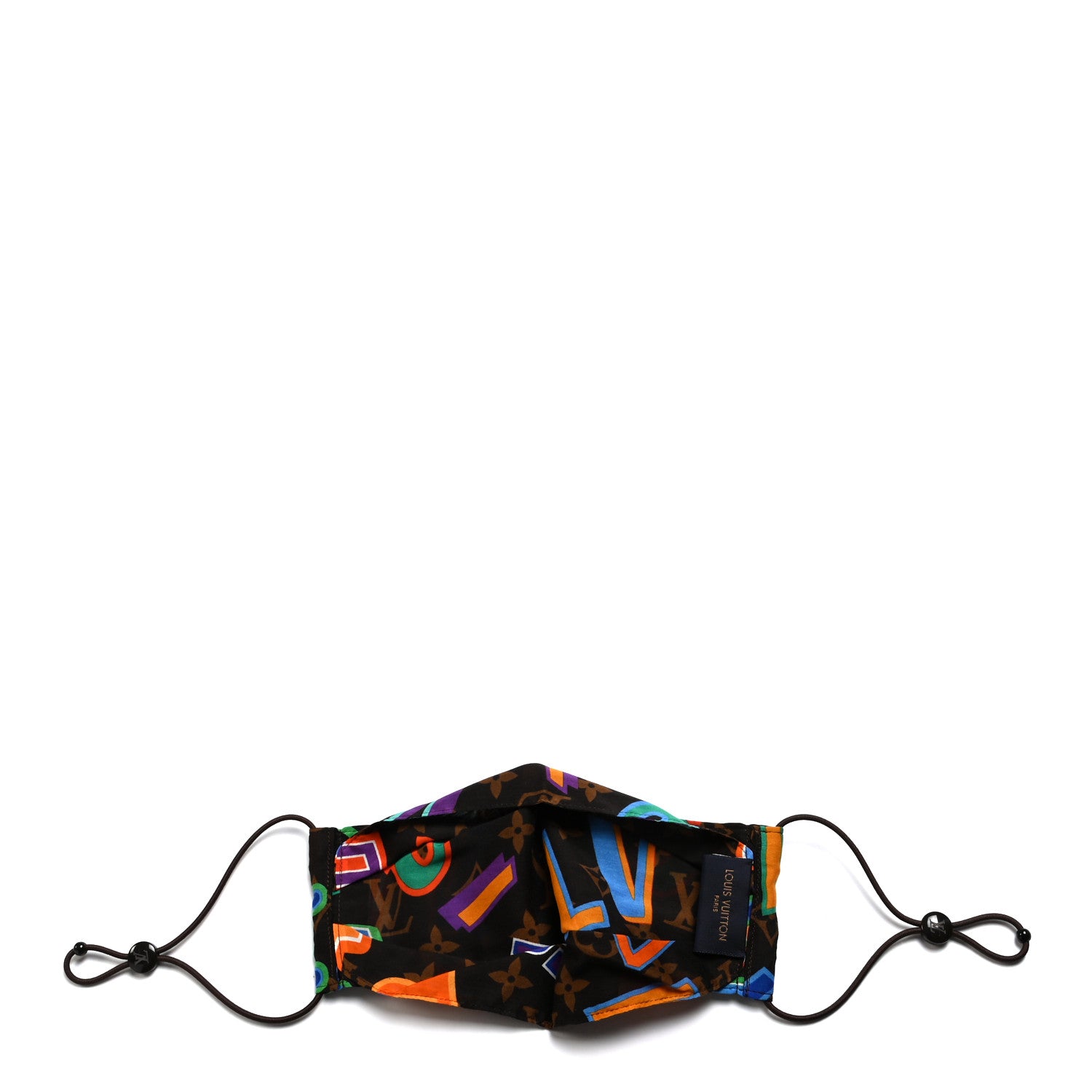 Louis Vuitton X NBA Cotton Silk Letters Mask Cover and Bandana Set Brown 5 of 7