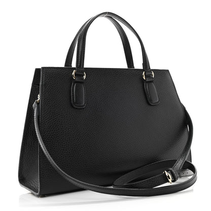 Gucci Pebbled Calfskin Medium Soho Top Handle Satchel Black 3 of 14